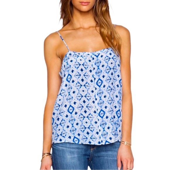 Rory Beca - Silk Hammond Aces Silk Camisole - Blue White Size Medium - Picture 1 of 7